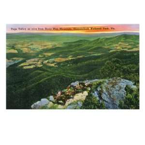   Page Valley from Stony Man Mountain, c.1956 Giclee Poster Print Home