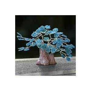  NOVICA Gemstone tree, Blue Apatite Tree