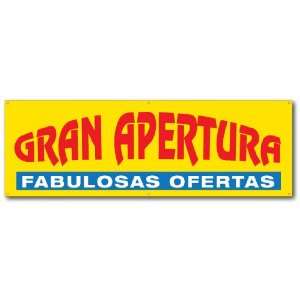  Banner 6ft x 2ft GRAN APERTURA (yellow background 