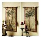 OLD WORLD TROPICAL PALM TREE ART TAPESTRY WALL HANGING