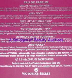 Victorias Secret Fragrance Parfum Sampler Coffret 6 pc  