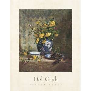  Del Gish Yellow Roses 27x35.5 Poster Print