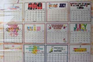 JUICY COUTURE 2012 Wall Calendar So Cute NWT The Year of Couture 