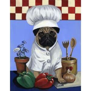  Pug Veggie Chef Garden Flag 