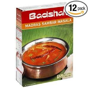 Badshah Masala, Madras Sambar Powder, 3.5 Ounce Box (Pack of 12)