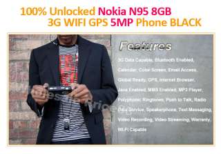NEW NOKIA 3G N95 WiFi GPS 5MP UNLOCKED MOBILE PHONE 6417182898792 
