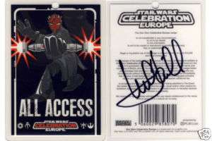  Celebration Europe Mark Hamill Auto Autograph All Access Pass Card