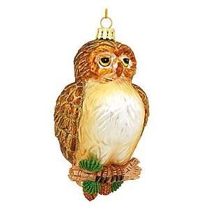  Brown Owl Glass Ornament