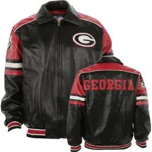  Georgia Bulldogs Faux Leather Jacket