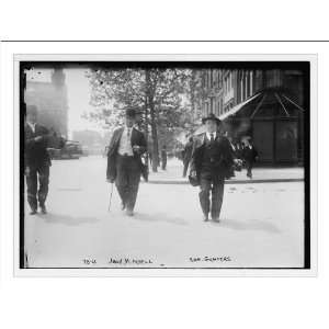   John Mitchell, Sam Gompers walking down street