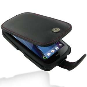  PDair Leather Case for HP Pre 3   Flip Top Type (Black 