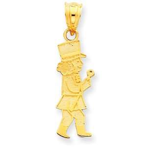  14K Girl Drum Major Marching Band Charm Jewelry