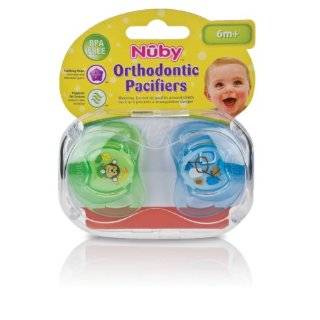 Nuby 2 Pack Prism Orthodontic Pacifiers, 6 12 Months