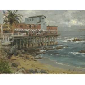   Kinkade   A View From Cannery Row, Monterey SN Canvas