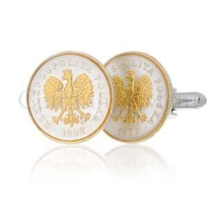  Polish 5 Groszy Eagle With Crown Cufflinks GCL 163CF 