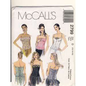 McCall Sewing Pattern 2799   Use to Make Misses Lined Bustiers   5 