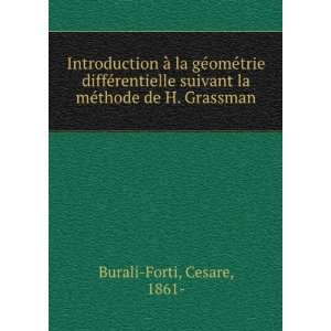   la mÃ©thode de H. Grassman Cesare, 1861  Burali Forti Books