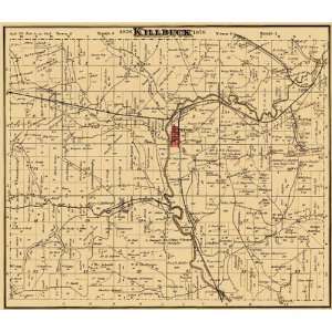  KILLBUCK TOWNSHIP OHIO (OH) LANDOWNER MAP 1876