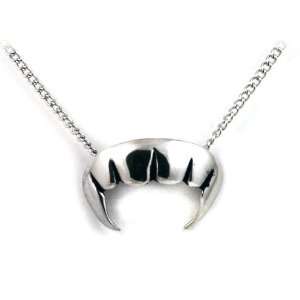  Vampire Fangs Sterling Silver Teeth Necklace Jewelry