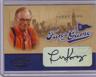LARRY KING 2004 FANS OF THE GAME AUTO SIGNED AUTOGRAPH  