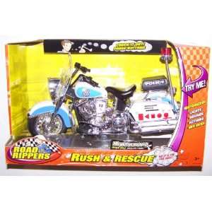   Rush & Rescue Police Motorcycle Lights Sounds Actions Toys & Games