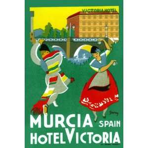  Murcia Hotel   Valencia Spain 12X18 Art Paper with Gold 