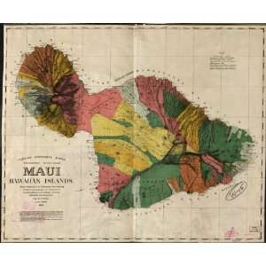  1885 map of Maui, Hawaii