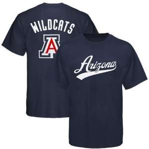   Arizona Wildcats Navy Blue Blender T shirt (XX Large) Sports