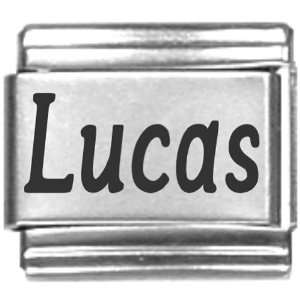  Lucas Laser Name Italian Charm Link Jewelry