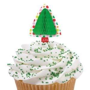  Wilton Cupcake Picks   Christmas Trees   Honeycomb 