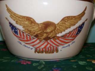 Vintage Bean Pot & Lid Americanna Eagle 342, HULL MCCOY  