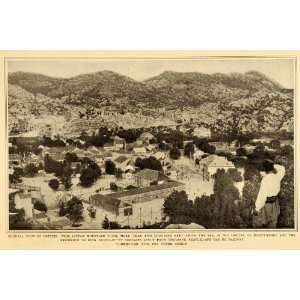  1916 Vintage Print Cetinje Montenegro Mountain Town 