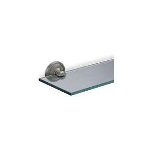  Gatco Irvine Trapezoid Glass Shelf in Satin Nickel