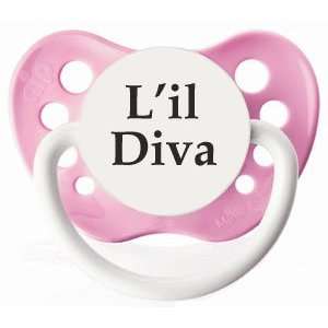  Expressions Pacifiers Lil Diva in Pink & White Baby