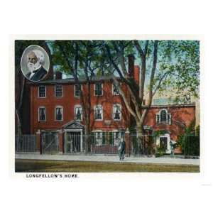 Portland, Maine   Exterior View of Longfellows House Giclee Poster 