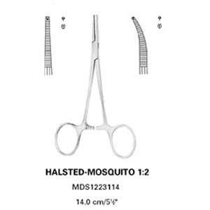 Fine Artery Forceps,Halsted Mosquito 12   12 Teeth, Straight, 5 1/2 