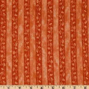  42 Wide Acorn Hollow Flannel Acorn Stripe Russett Fabric 