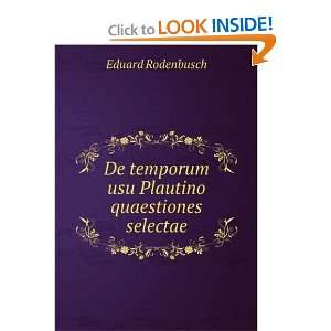 Start reading DE TEMPORUM USU PLAUTINO QUAESTIONES SELECTAE on your 