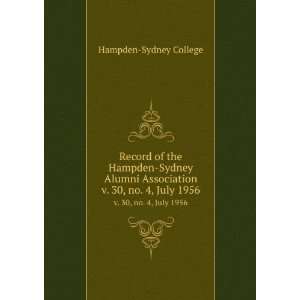   Association. v. 30, no. 4, July 1956 Hampden Sydney College Books