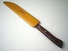 ECKO FLINT STAINLESS VANADIUM USA Wood Handle KNIFE Hand Carved WOOD 