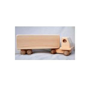  Wooden Toy Tractor Trailer Truck Toys & Games