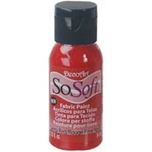   Red 1oz Bottle So Soft Fabric Paint By Deco Art Arts, Crafts & Sewing