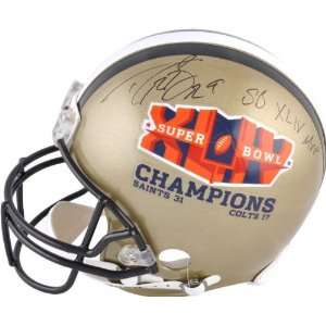  Drew Brees Autographed Pro Line Helmet  Details New 