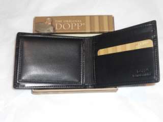 Dopp Satin Cowhide Passcase Billfold Wallet,Black  