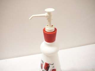 VINTAGE MILK GLASS Jergens Lotion Pump Bottle 8 Ounce 1950s Milk 