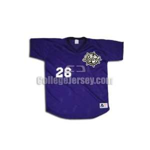 Purple No. 26 Game Used Portland Sports Belle Baseball Jersey (SIZE L 