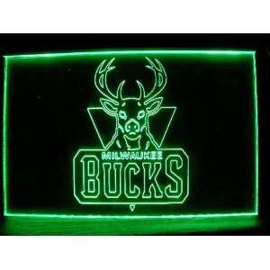  NBA Milwaukee Bucks Team Logo Neon Light Sign