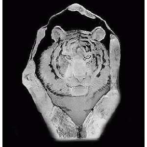  Tiger Crystal Art Glass Sculpture