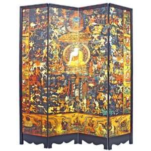  6 ft. Tall Tibetan Buddhist Pantheon Room Divider