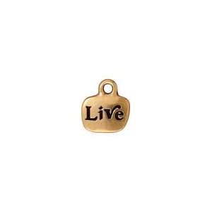   (plated) Live Charm w/ Glue In 12x14mm Charms Arts, Crafts & Sewing